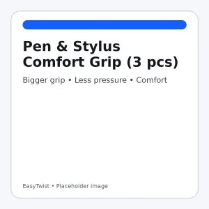 EasyTwist — Pen & Stylus Comfort Grip (3 pcs)
